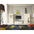 TV-ELEMENT Kirschbaum, Linde furniert, massiv Creme - Chromfarben/Creme, LIFESTYLE, Holz/Metall (131/48/45cm) - SELVA