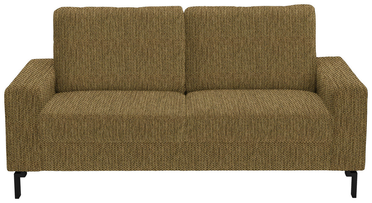 2-SITZER-SOFA in Flachgewebe Messingfarben  - Messingfarben/Schwarz, Design, Textil/Metall (178/86/97cm) - Hom`in