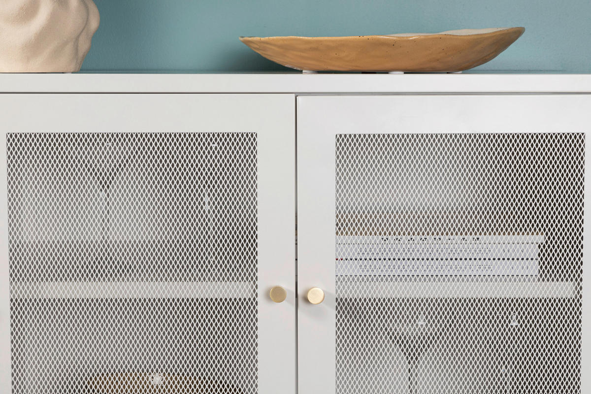 SIDEBOARD  in 120/80/40 cm  - Weiß, Design, Metall (120/80/40cm) - Livetastic