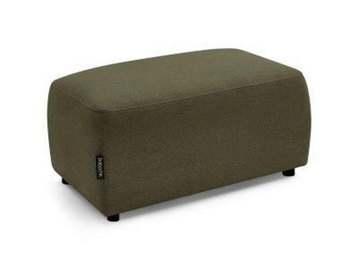 HOCKER ATILLA Flachgewebe Grün  - Schwarz/Grün, MODERN, Kunststoff/Textil (92/44/48cm)
