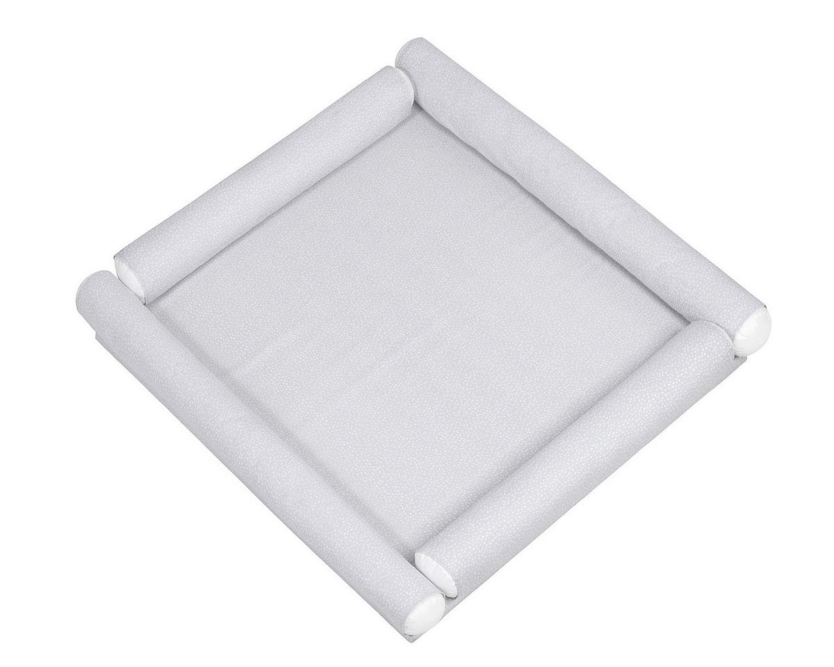 LAUFGITTEREINLAGE Jacob Bär/Spots Grey 95/95/12 cm  - Weiß/Grau, Basics, Kunststoff/Textil (95/95/12cm) - Zöllner