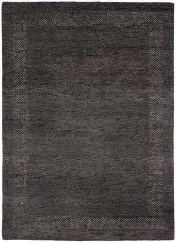 WOLLTEPPICH 40/60 cm Anthrazit, Schwarz  - Anthrazit/Schwarz, KONVENTIONELL, Textil (40/60cm) - Cazaris