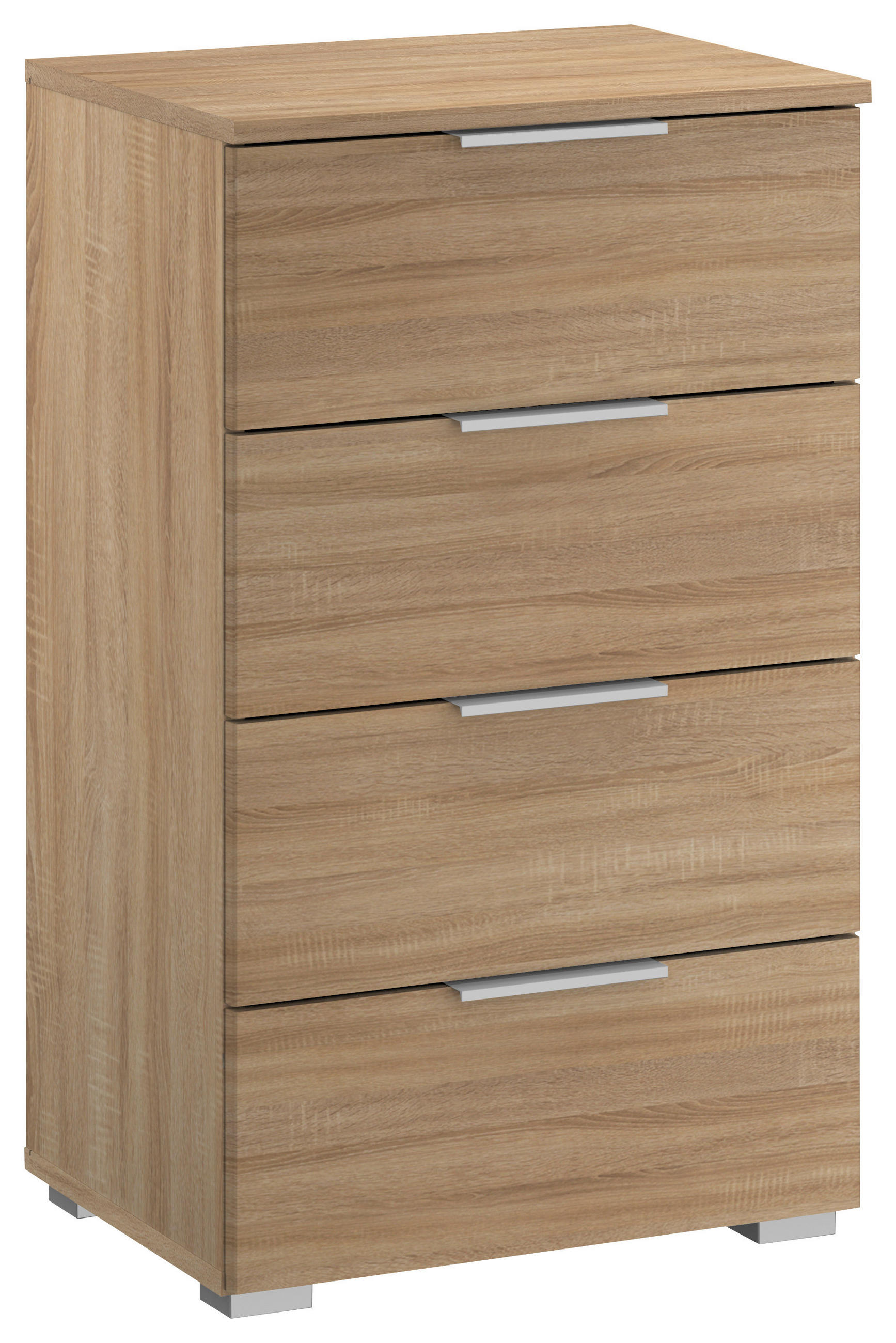 ÉJJELISZEKRÉNY Sonoma tölgy  - Sonoma tölgy/alumínium színű, Modern, faalapú anyag (47/81/42cm) - Rauch Möbel