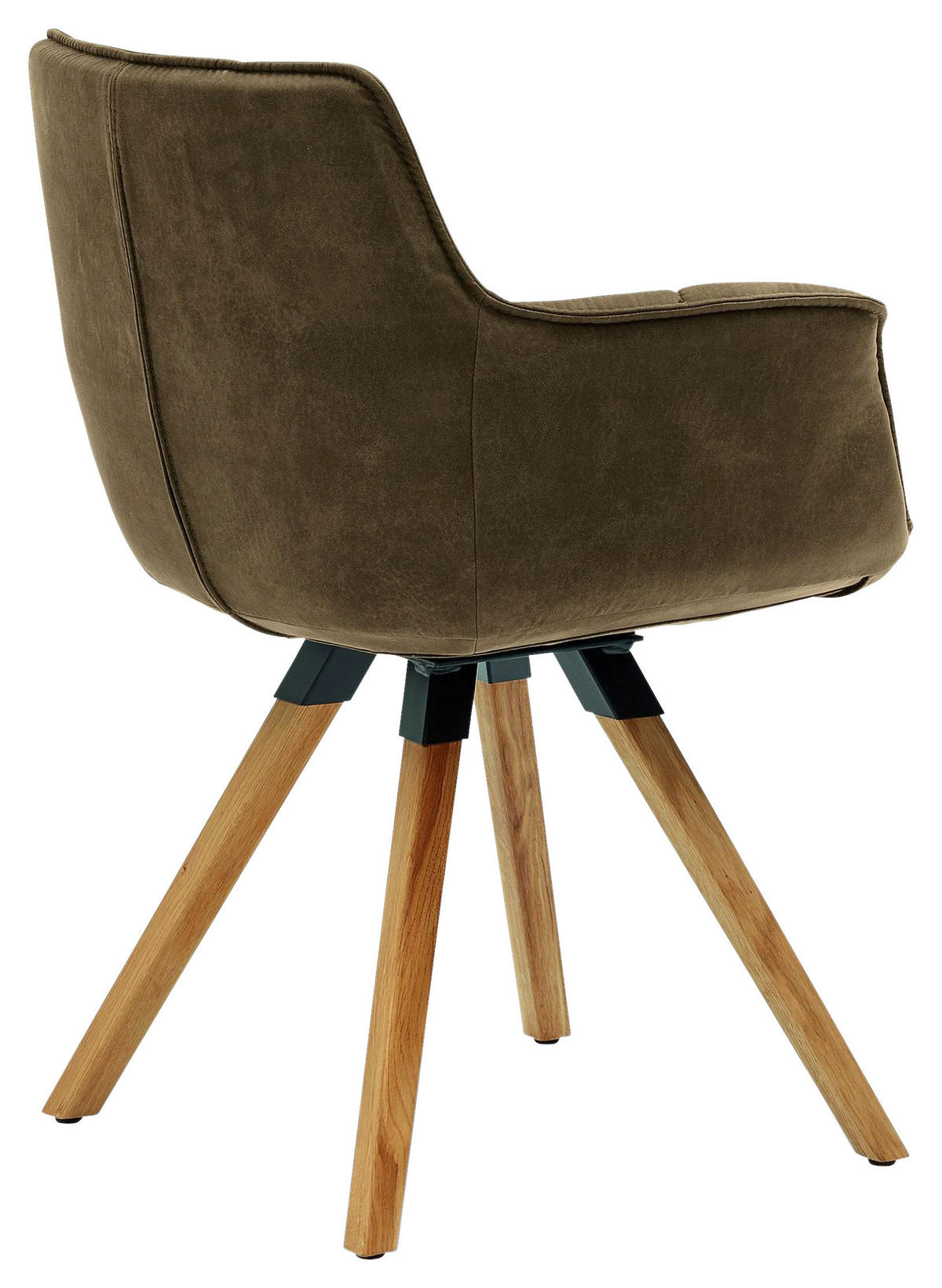 ARMLEHNSTUHL  in Mikrofaser  - Schlammfarben/Eichefarben, KONVENTIONELL, Holz/Textil (67/85/60cm) - Musterring