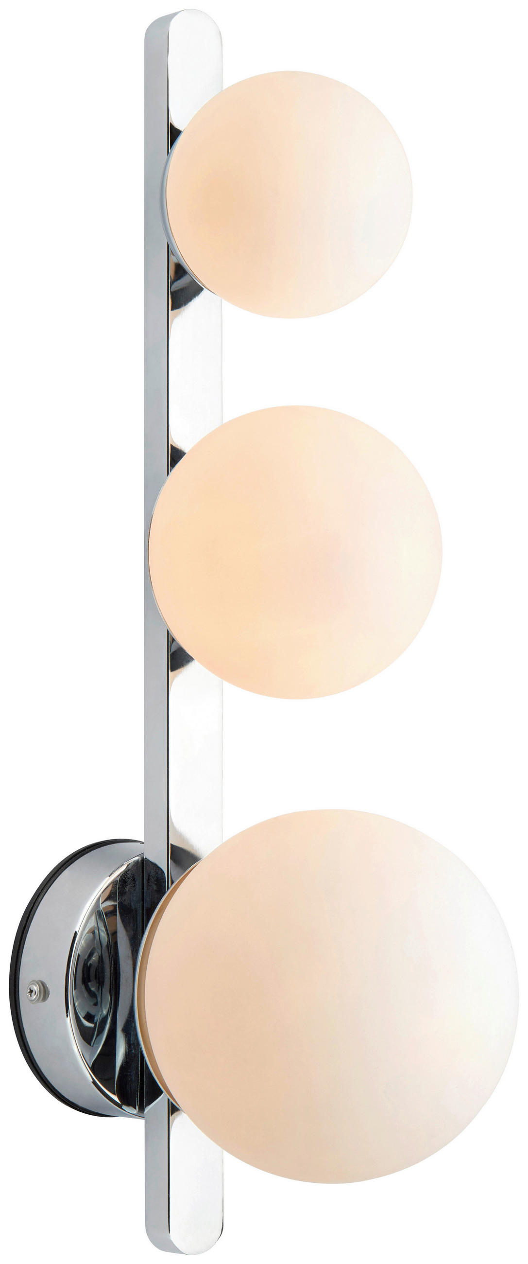 WANDLEUCHTE PURO 41.5/17/12 cm   - Chromfarben/Opal, Basics (41.5/17/12cm) - Markslöjd