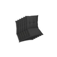 SESSELAUFLAGENSET in Anthrazit Uni  - Anthrazit, Basics, Textil (50/7/100cm)