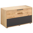 GARDEROBENBANK  in 84/47/38 cm  - Eiche Bianco/Anthrazit, Natur, Glas/Holz (84/47/38cm) - Linea Natura