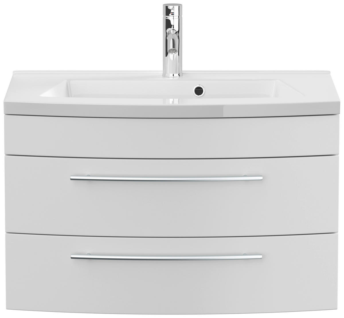 UMIVAL. ENOTA Z UMIVALNIKOM  - bela, Trend, kamen/kovina (80cm) - MID.YOU