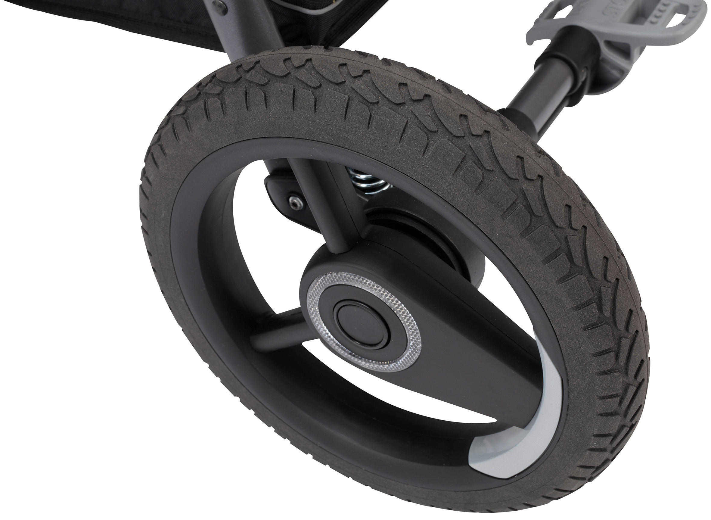 KINDERWAGEN Lux Evo  - Jadegrün/Anthrazit, Basics, Textil/Metall (64/110/100cm) - Naturkind