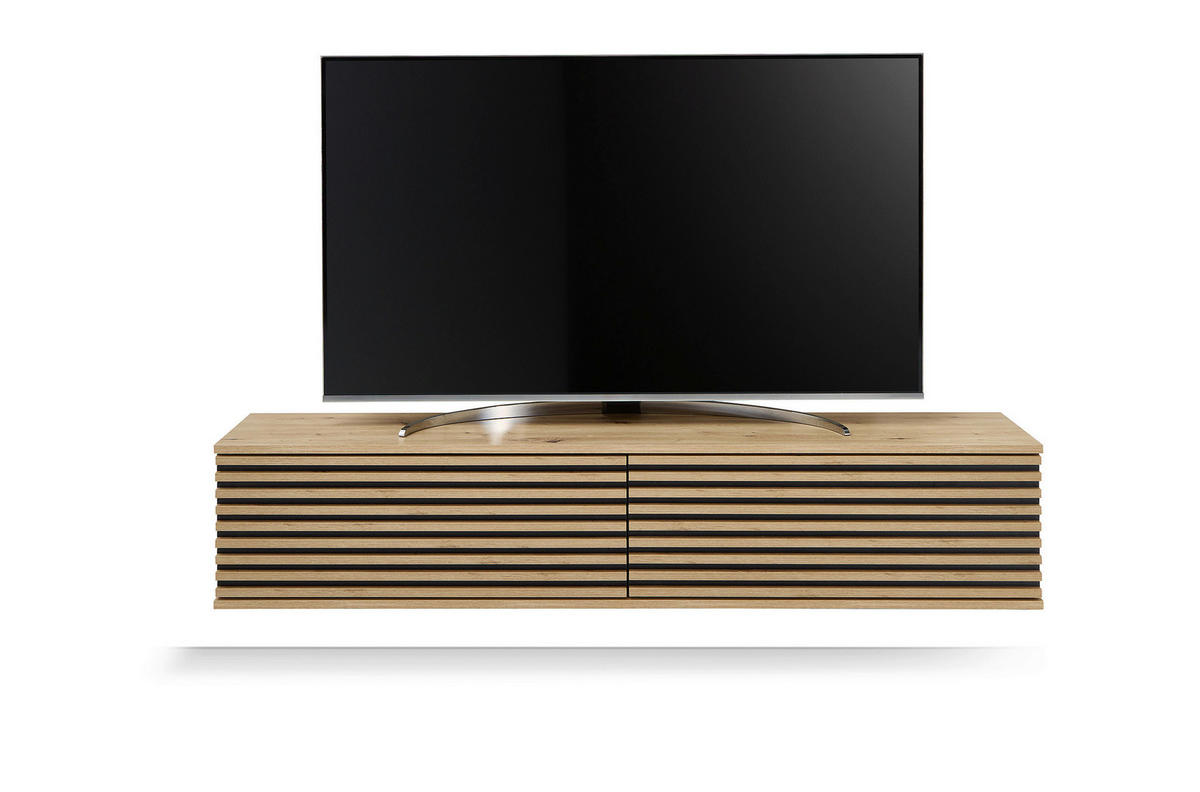 LOWBOARD  in 180/30/30 cm  - Schwarz/Eiche Artisan, Design, Holzwerkstoff/Kunststoff (180/30/30cm) - Boxxx