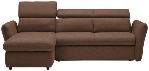 ECKSOFA in Mikrofaser Braun  172/240 cm  - Schwarz/Braun, Design, Kunststoff/Textil (172/240cm) - Stylife