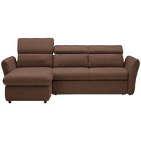 ECKSOFA in Mikrofaser Braun  172/240 cm  - Schwarz/Braun, Design, Kunststoff/Textil (172/240cm) - Stylife
