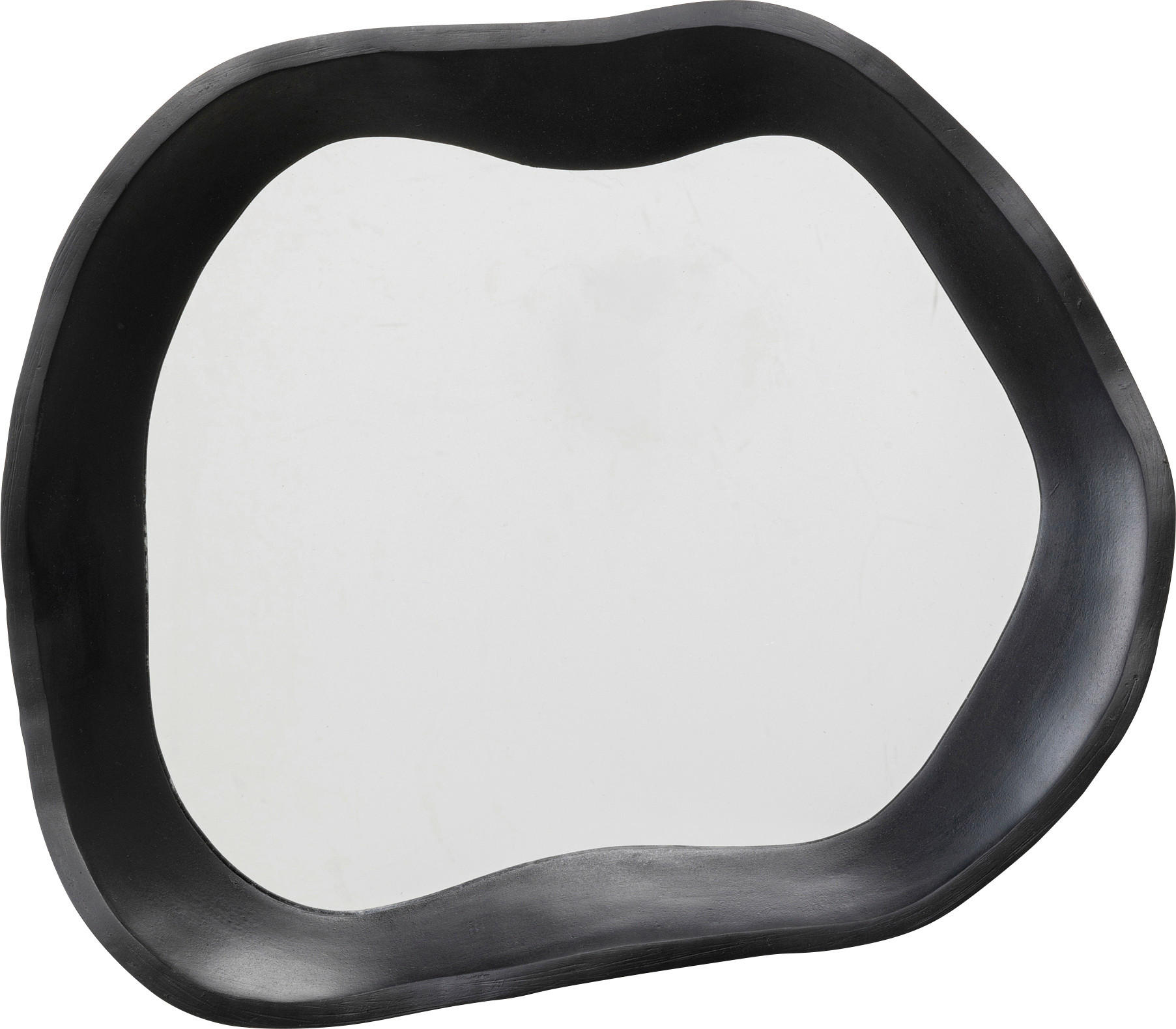 WANDSPIEGEL 40/34/6 cm    in organisch  - Schwarz, Glas/Kunststoff (40/34/6cm) - Kare-Design