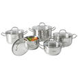 KOCHTOPFSET 5-teilig  - Klar/Edelstahlfarben, Basics, Glas/Metall - Homeware Profession.