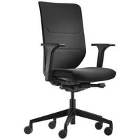 DREHSTUHL Flachgewebe Schwarz  - Schwarz, Basics, Kunststoff/Textil (69/110/69cm) - Dauphin
