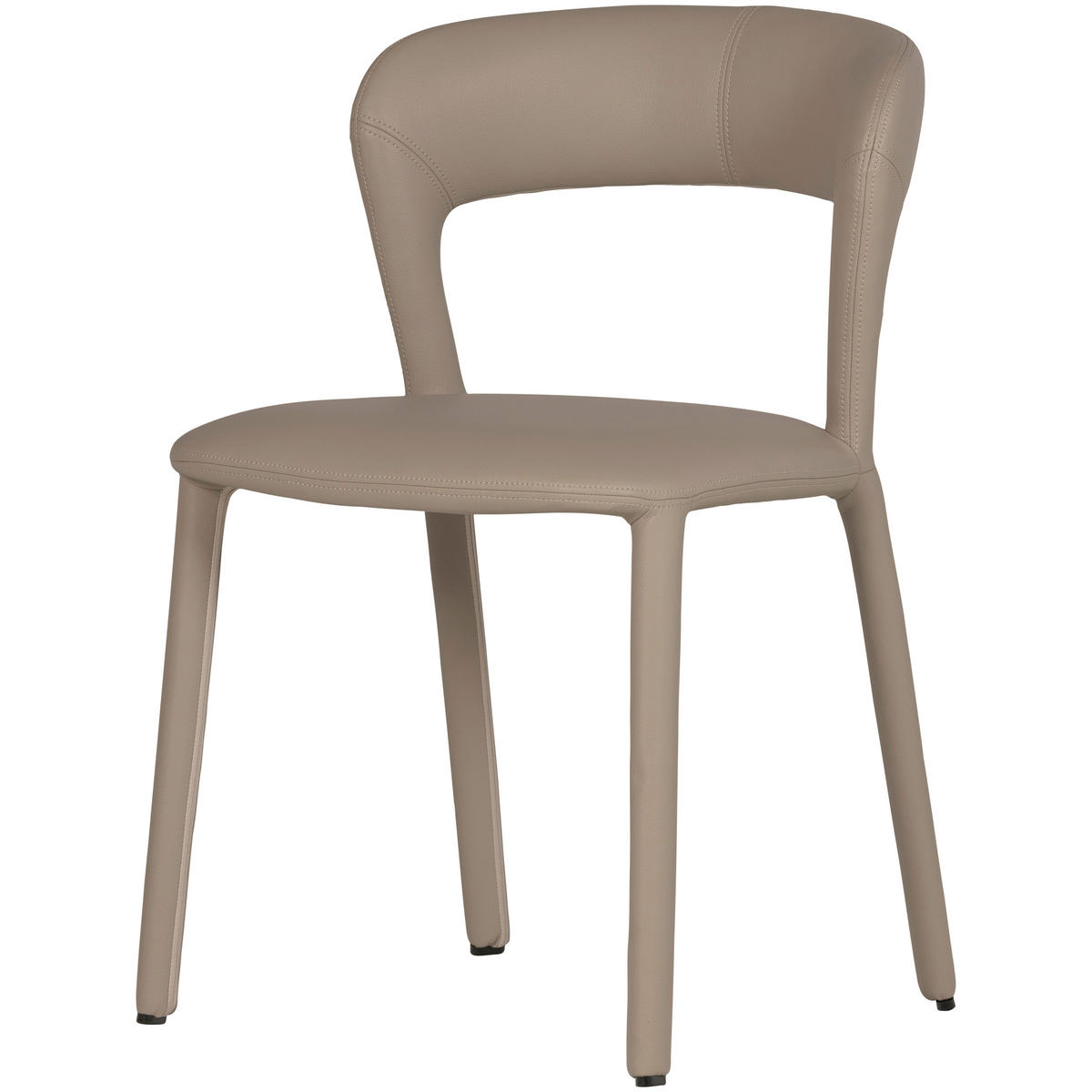 STUHL-SET 2 Stück  in Lederlook  - Sandfarben/Hellbraun, MODERN, Kunststoff/Textil (51cm) - Livetastic