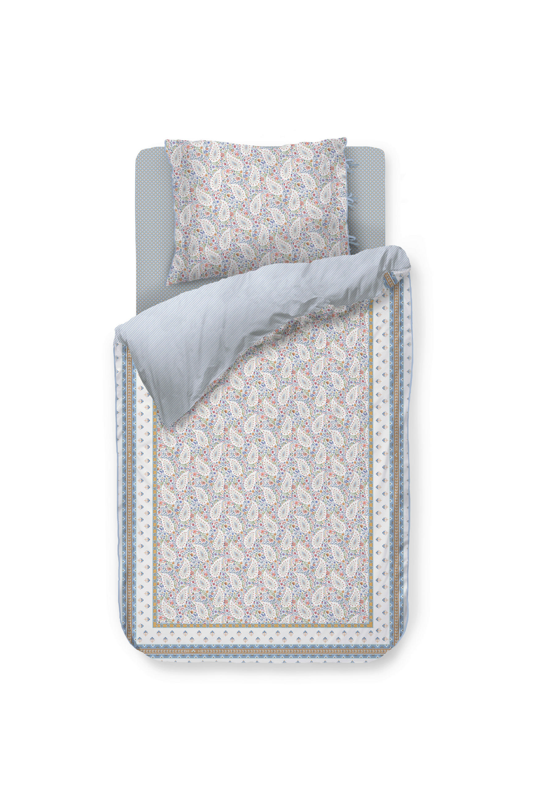 BETTWÄSCHE Kairi Bloom 140/200 cm  - Hellblau, Basics, Textil (140/200cm) - Pip Home