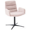 ARMLEHNSTUHL  in Cord  - Hellrosa/Schwarz, Design, Textil/Metall (61/88/66cm) - Dieter Knoll