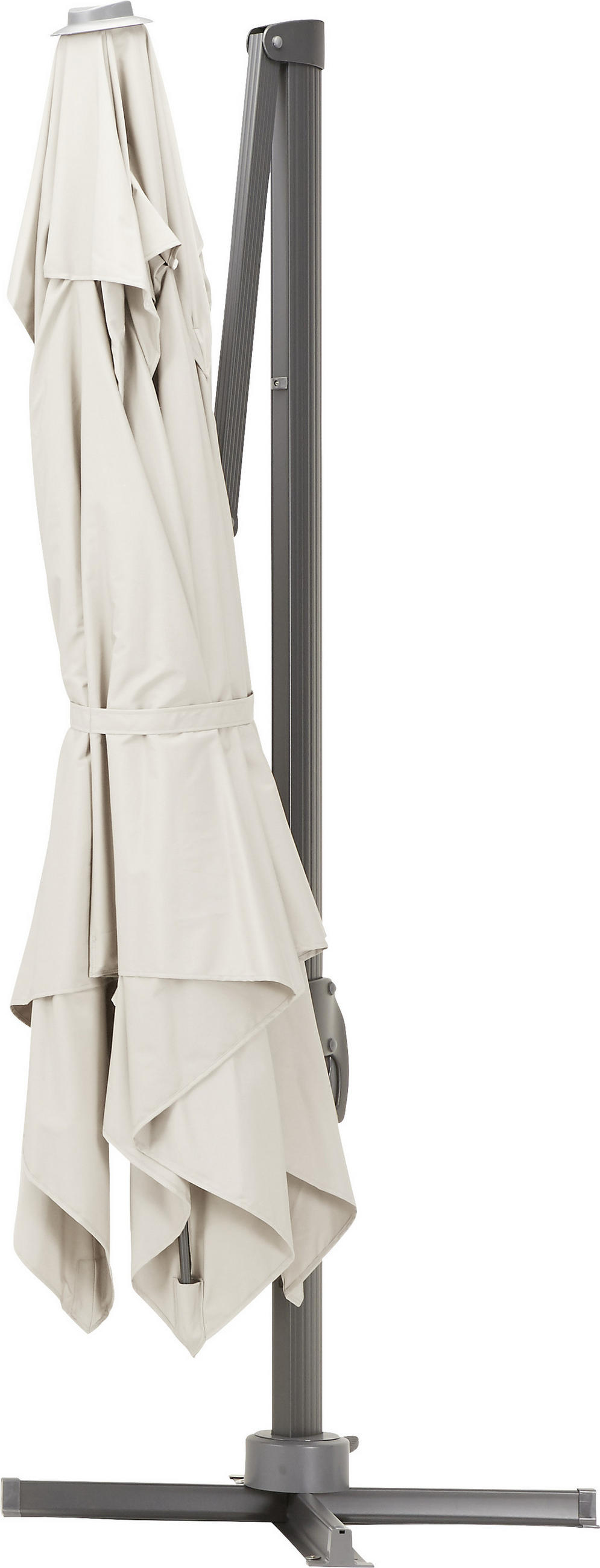 ZÁVESNÝ SLNEČNÍK 300/300 cm - prírodná farba/antracitová, Lifestyle, kov/textil (300/300cm) - Ambia Garden