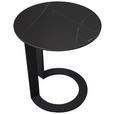 BEISTELLTISCH in Metall, Glas, Keramik 48/48/55 cm  - Schwarz, Design, Glas/Keramik (48/48/55cm) - Dieter Knoll