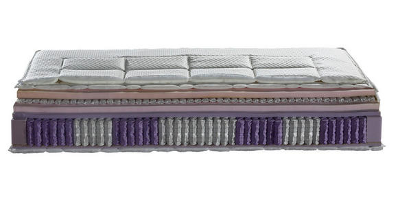 BOXSPRINGMATRATZE 200/200 cm Höhe ca. - Weiß/Grau, Basics, Textil (200/200cm) - Novel