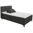 BOXBETT 120/200 cm  in Anthrazit  - Anthrazit, Basics, Holzwerkstoff/Textil (120/200cm) - Xora