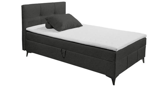 BOXBETT 120/200 cm  in Anthrazit  - Anthrazit, Basics, Holzwerkstoff/Textil (120/200cm) - Xora