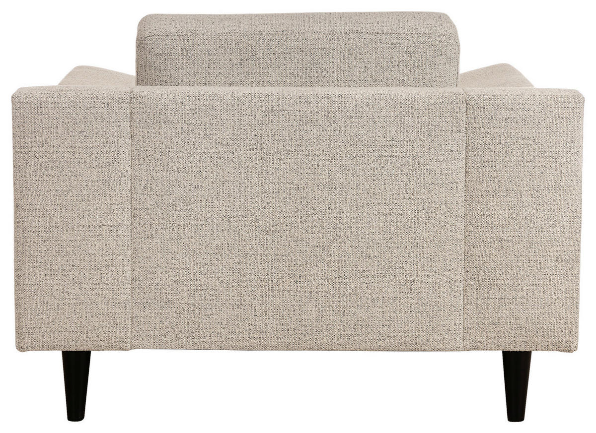 FÅTÖLJ i trä, textil grå  - svart/grå, Design, trä/textil (111/85/92cm) - Pure Home Comfort