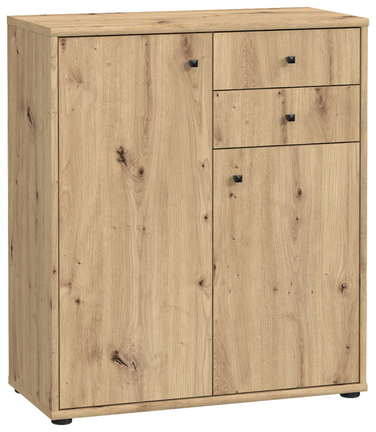 KOMMODE , 73,7/85,5/34,8 cm, 2 Schublade(n)  - Eiche Artisan, Design, Holzwerkstoff (73,7/85,5/34,8cm)