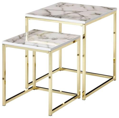 MID.YOU SADA ZASÚVACÍCH STOLÍKOV, biela, zlatá