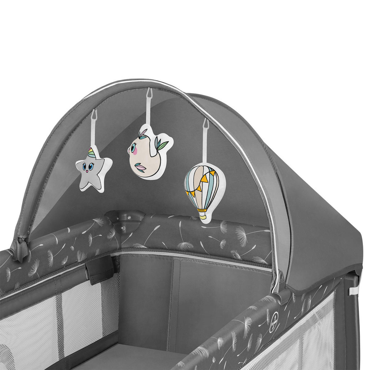 REISEBETT Sven Plus  71/86/127 cm  - Dunkelgrau/Grau, Basics, Kunststoff (71/86/127cm) - Lionelo
