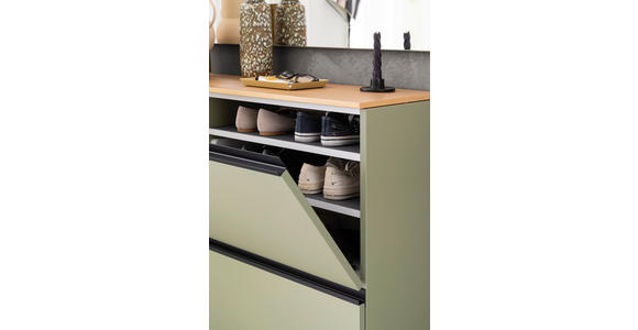 GARDEROBE 3-teilig in 200/200/30 cm - Eichefarben/Grün, Design, Holz/Holzwerkstoff (200/200/30cm) - Moderano