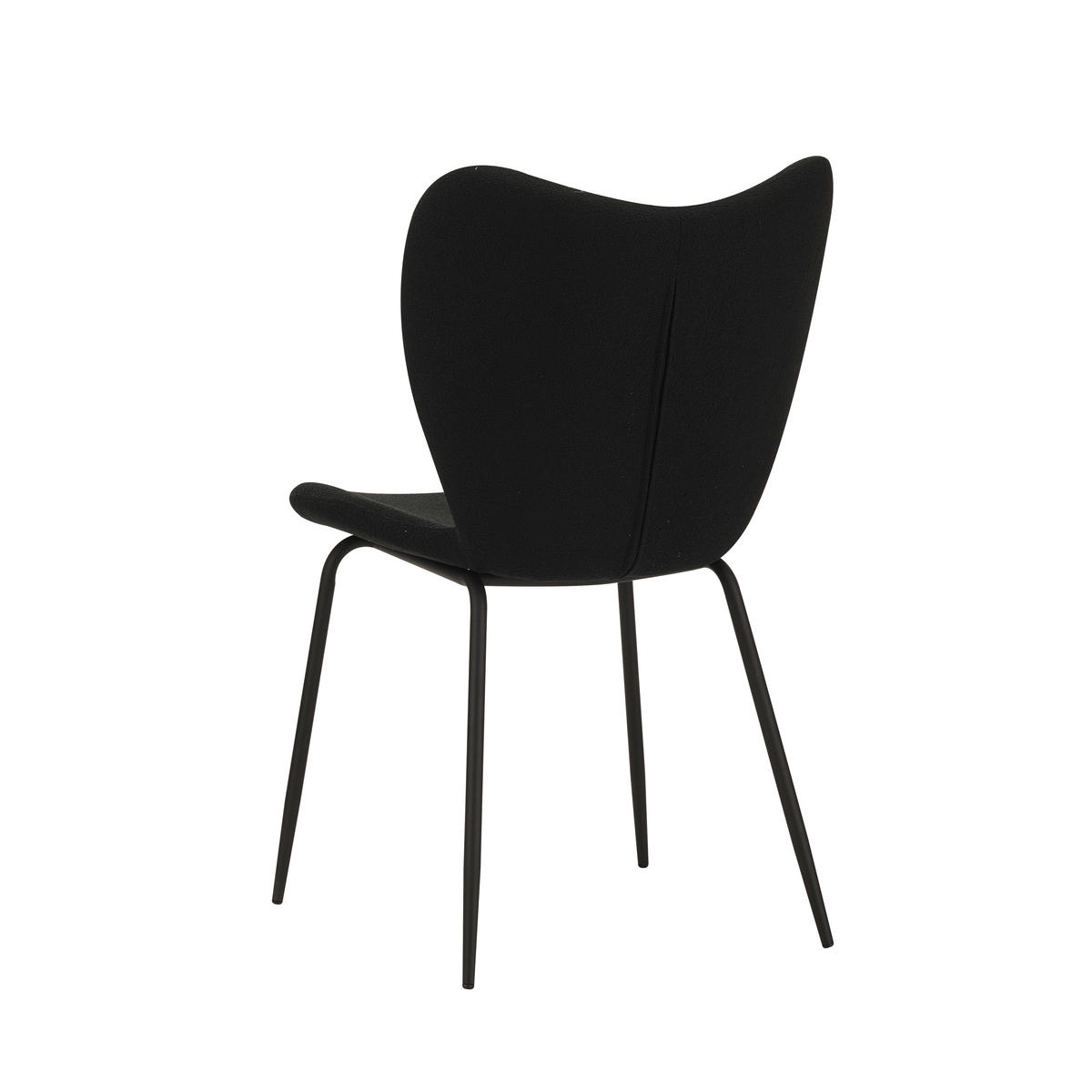 SADA ŽIDLÍ 2 kusy - černá, Moderní, kov/textil (50/88,5/42cm) - MID.YOU