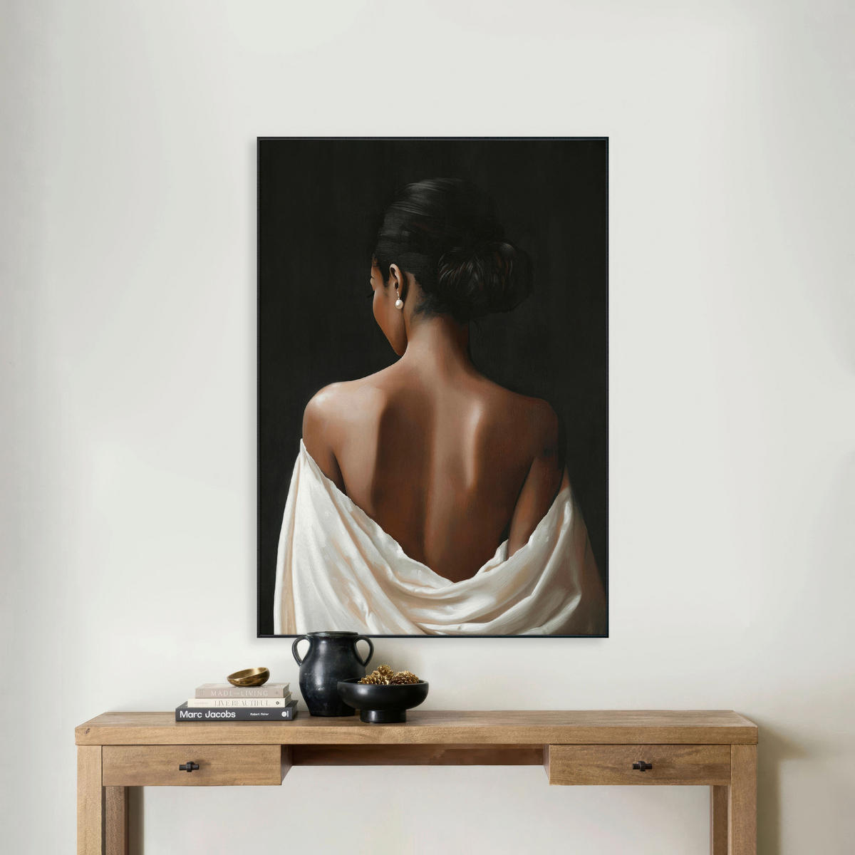 BILD 70/100 cm  - Hellbraun/Schwarz, Basics, Holz/Kunststoff (70/100cm) - Monee