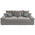 BIGSOFA Feincord Blaugrau, Greige  - Greige/Blaugrau, Design, Kunststoff/Textil (260/90/140cm) - Carryhome