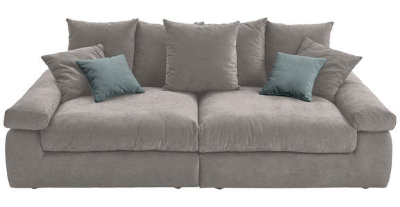 BIGSOFA Feincord Blaugrau, Greige  - Greige/Blaugrau, Design, Kunststoff/Textil (260/90/140cm) - Carryhome