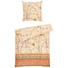 BETTWÄSCHE Makosatin Beige, Grün 155/220 cm - Beige/Grün, Basics, Textil (155/220cm) - BASSETTI