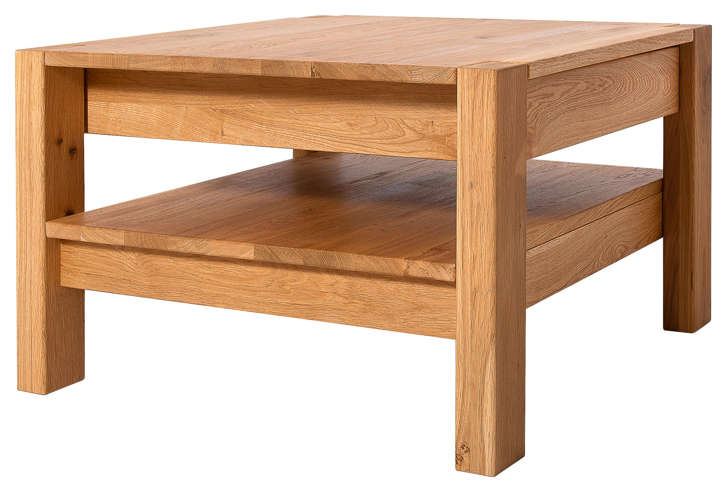 COUCHTISCH Wildeiche massiv 70/70/47,5 cm quadratisch Wildeiche  - Wildeiche, KONVENTIONELL, Holz (70/70/47,5cm) - Linea Natura