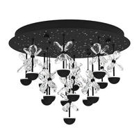 STROPNA LED-SVETILKA  Pianopoli 2 1,8 W/340 lm/3000 K/220-240 V/ - črna/prozorno, Design, kovina/steklo (50/36,5cm)