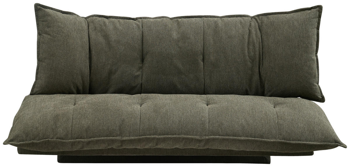 SCHLAFSOFA Webstoff Grün  - Schwarz/Grün, Design, Holz/Textil (196/83/82cm) - Ti'me