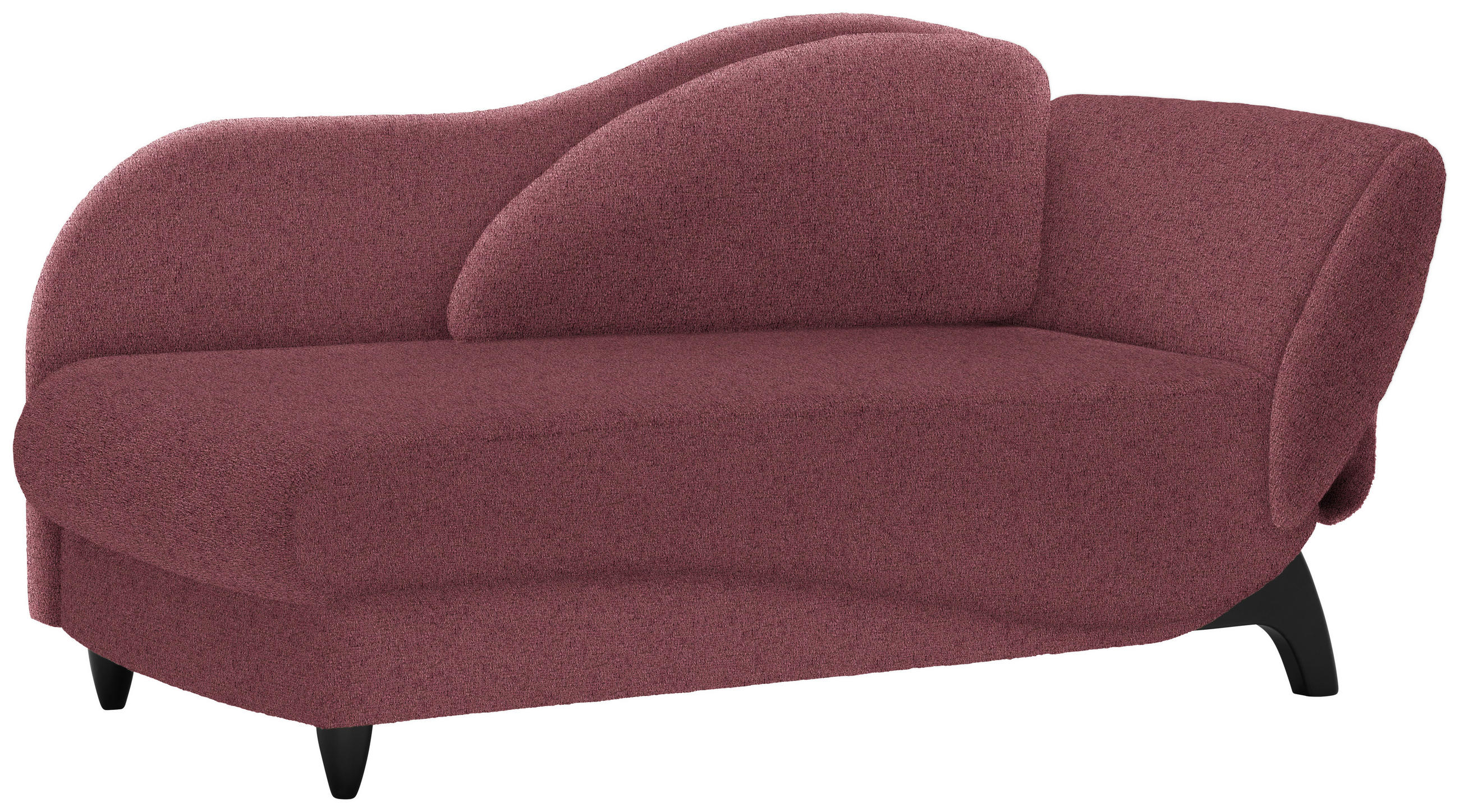 LIEGE in Webstoff Beere  - Beere/Schwarz, MODERN, Holz/Textil (171-190/87/84cm) - Joka
