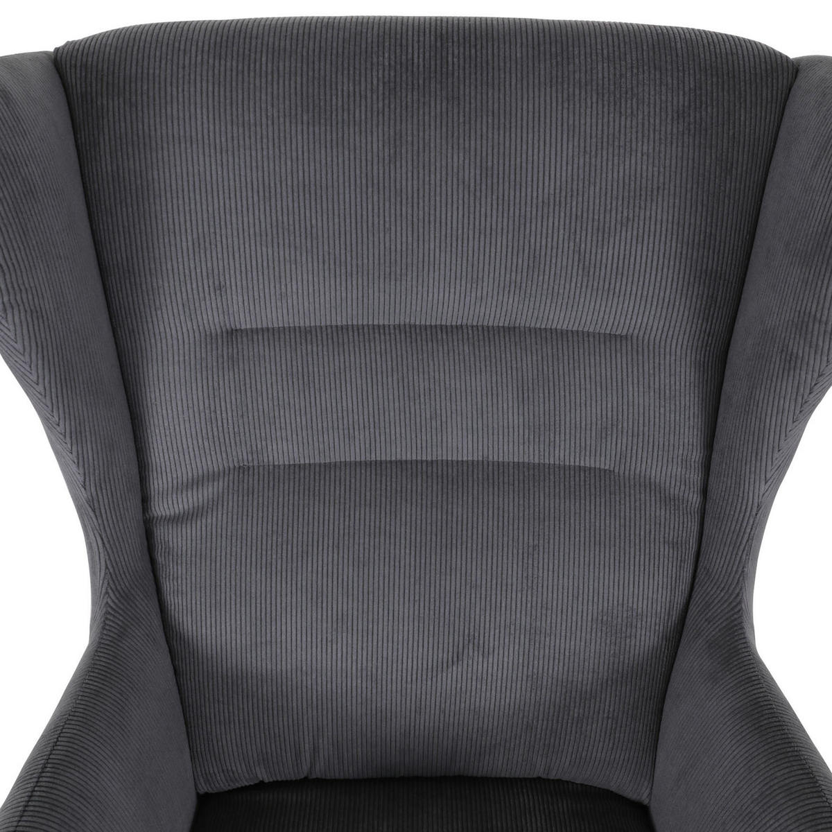 ÖRONLAPPSFÅTÖLJ i manchester antracit  - svart/antracit, Design, trä/textil (70/104/90cm) - MID.YOU