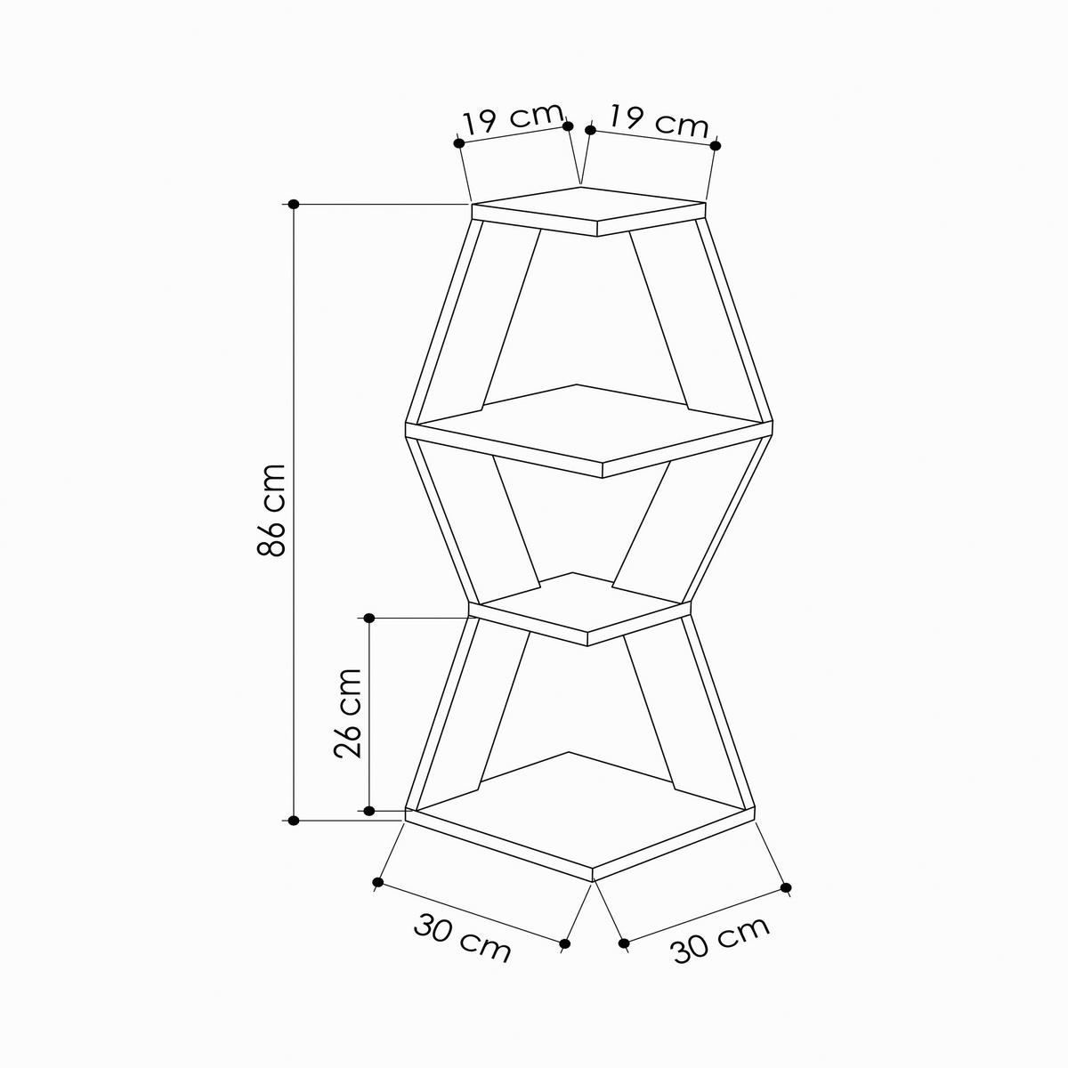 WANDBOARD in 30/86/30 cm Anthrazit  - Anthrazit, Design, Holzwerkstoff (30/86/30cm) - Livetastic