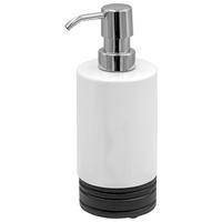 SEIFENSPENDER Holz, Metall, Keramik  - Weiss/Schwarz, Basics, Holz/Keramik (7/18,5/7cm) - Sadena