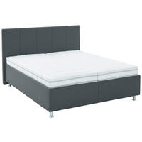 POLSTERBETT 180/200 cm  in Dunkelgrau  - Weiss/Dunkelgrau, Konventionell, Holz/Holzwerkstoff (180/200cm) - Beldomo - Sleep