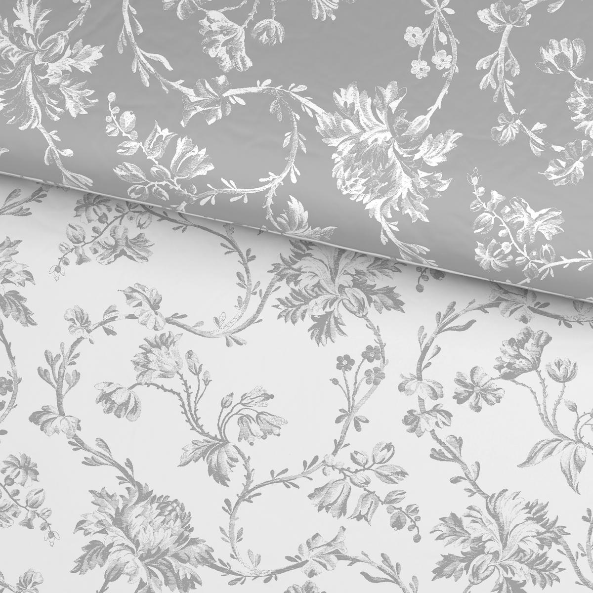 WENDEBETTWÄSCHE Satin 200/200 cm  - Silberfarben/Weiß, KONVENTIONELL, Textil (200/200cm) - Esposa