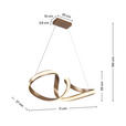 LED-HÄNGELEUCHTE Porec 71/27/150 cm  - Transparent/Cappuccino, Design, Kunststoff/Metall (71/27/150cm) - Novel