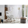 SCHAUKELSTUHL in Teddystoff Weiß  - Eichefarben/Weiß, MODERN, Holz/Textil (67/107/105cm) - Livetastic