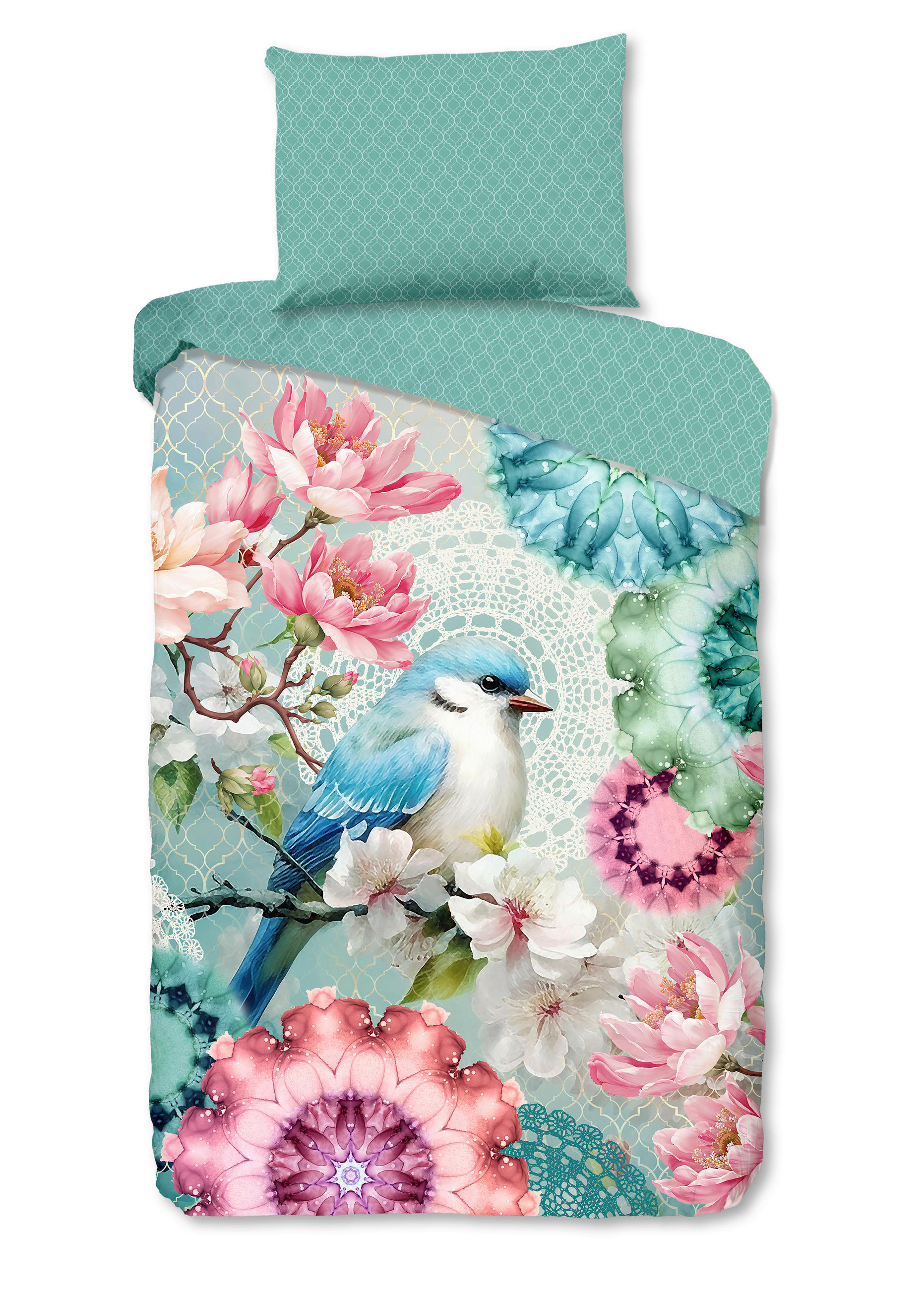 BETTWÄSCHE HIP Satin 140/200 cm  - Hellrosa/Multicolor, Design, Textil (140/200cm)