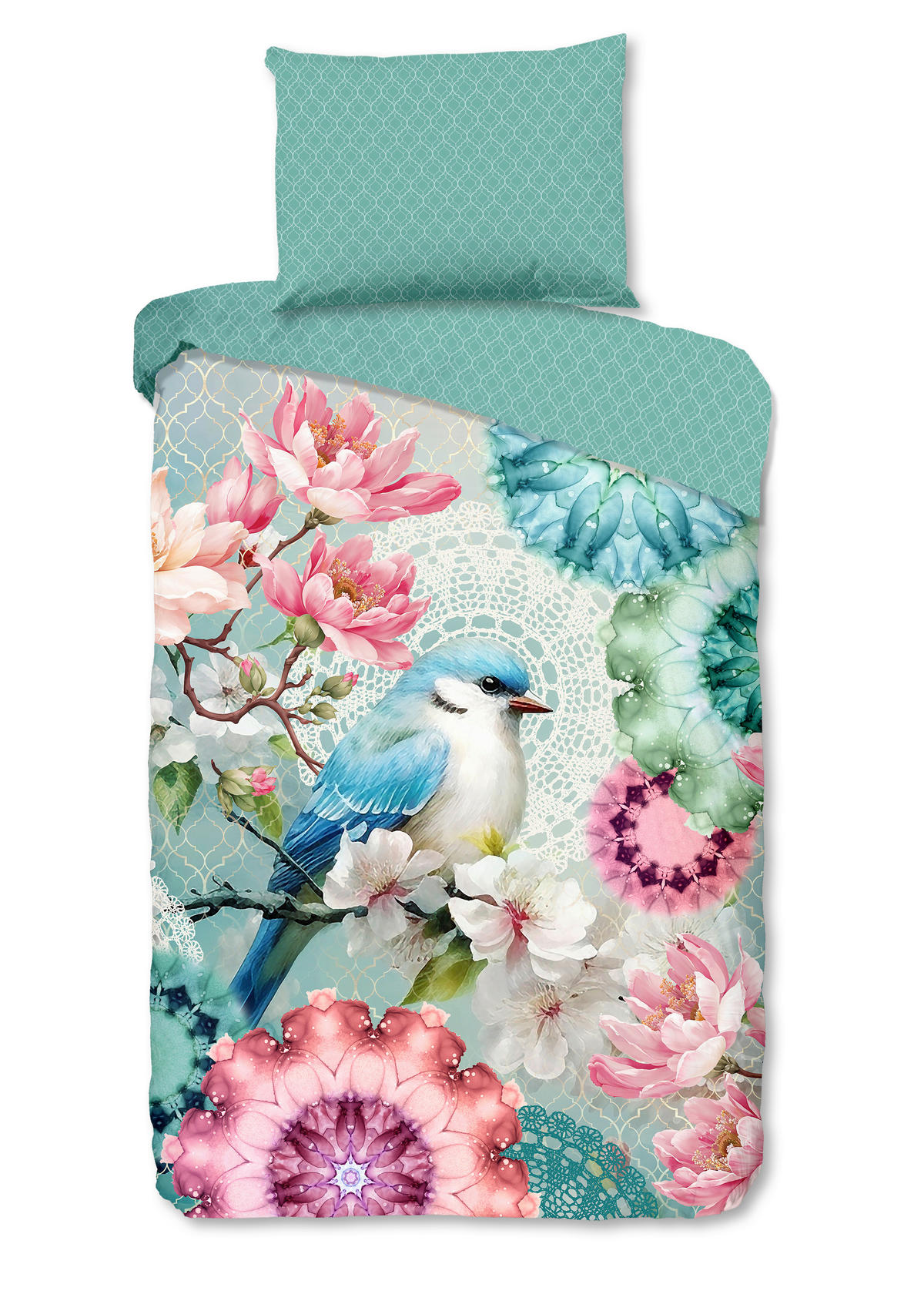 BETTWÄSCHE HIP Satin 140/200 cm  - Hellrosa/Multicolor, Design, Textil (140/200cm)